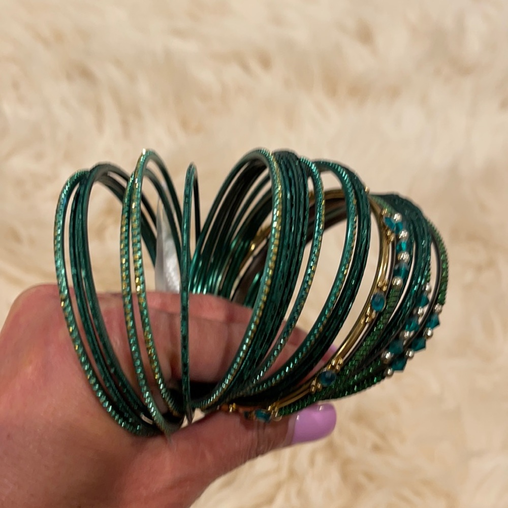 22 green bangles